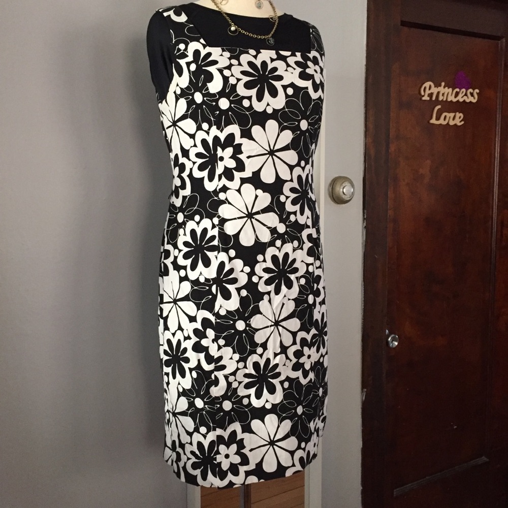 Boutique black and white floral dress!